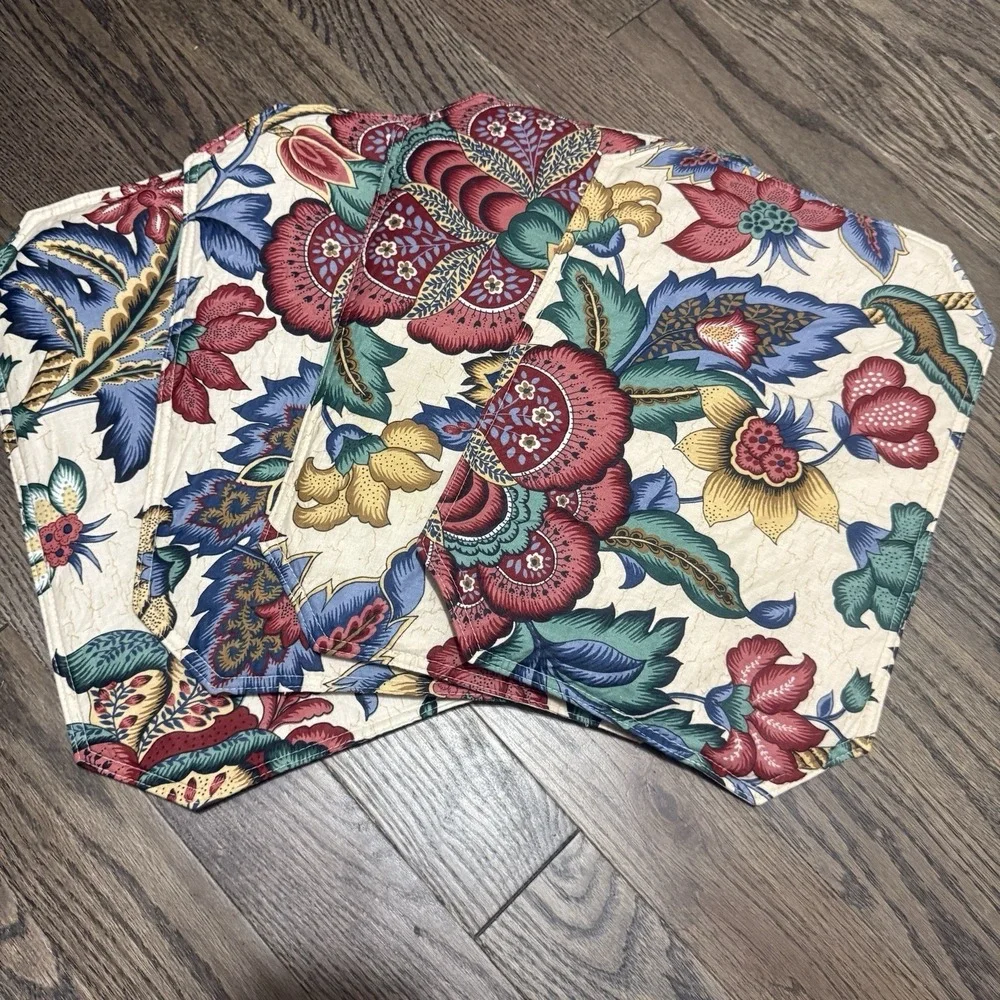 Vtf Waverly Greenfield Classics Henry Ford Museum Floral Placemats x 4 Cottage